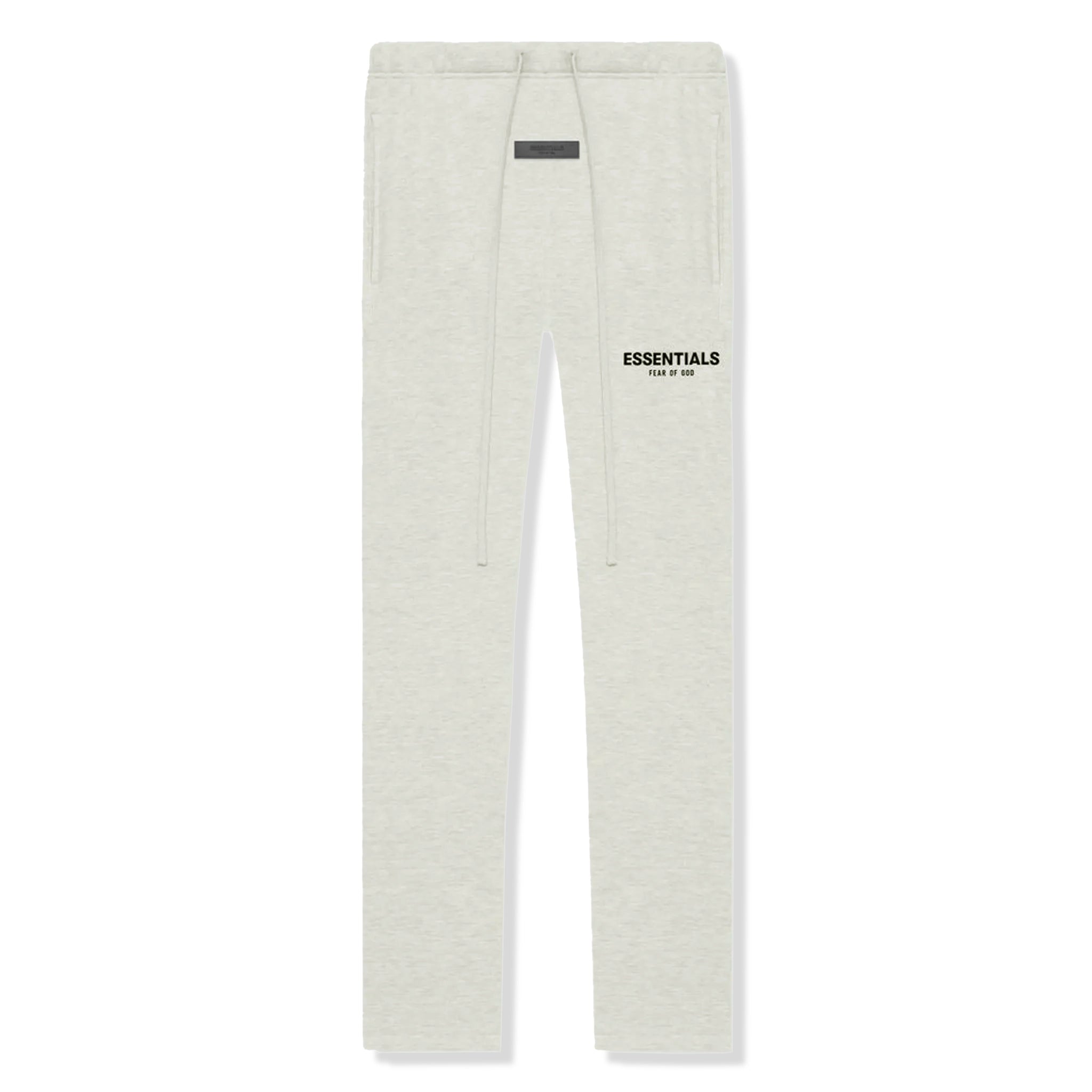 Front view of Fear Of God Essentials Relaxed Light Oatmeal Sweatpants (SS22)
